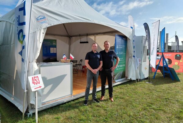 Ekspozycja Volta Polska na targach Agroshow 2025, namiot i bannery firmowe
